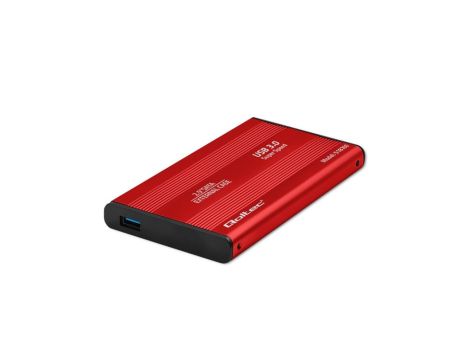 Qoltec Aluminiowa Obudowa kieszeń do dysków HDD SSD 2.5 SATA3 USB 3.0 Czerwony