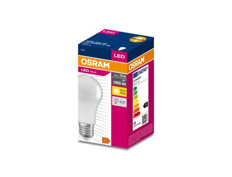 Żarówka LED VALUE CLASSIC A 75 E27 10W 1055lm 3000K 830 FR non-dim 4058075630239