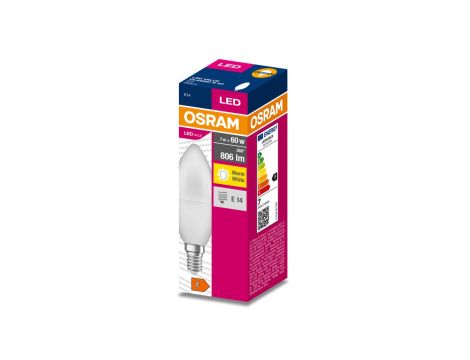 Żarówka LED VALUE CLASSIC B 60 E14 7,5W 806lm 3000K 830 FR non-dim 4058075628625