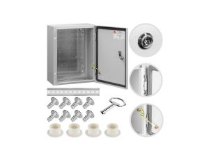 Obudowa hermetyczna rozdzielnia metalowa z płytą montażową 400x300x200 IP65 natynkowa NEKU