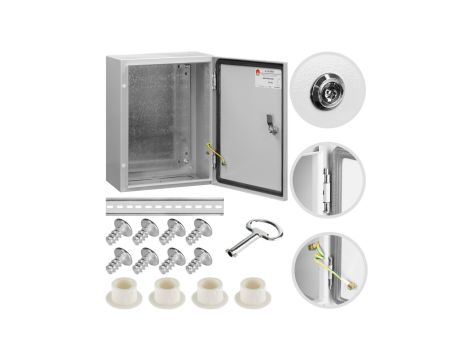 Obudowa hermetyczna rozdzielnia metalowa z płytą montażową 400x300x200 IP65 natynkowa NEKU