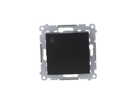 Simon 54 Przycisk światło” (moduł) 10AX 250V szybkozłącza, czarny mat DS1.01/49