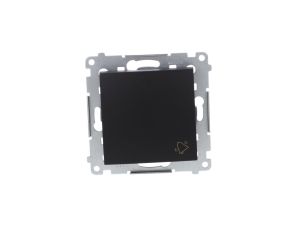 Simon 54 Przycisk dzwonek” (moduł) 10AX 250V szybkozłącza, czarny mat DD1.01/49