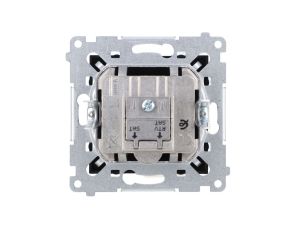 Simon 54 Gniazdo antenowe satelitarne podwójne SAT-SAT-RTV (moduł) czarny mat DASK2.01/49