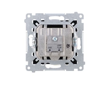 Simon 54 Gniazdo antenowe satelitarne podwójne SAT-SAT-RTV (moduł) czarny mat DASK2.01/49