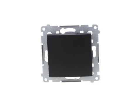 Simon 54 Przycisk pojedynczy rozwierny bez piktogramu (moduł) 10AX 250V szybkozłącza, czarny mat DPR1.01/49