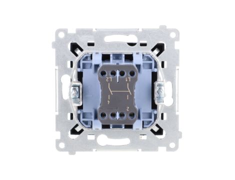 Simon 54 Łącznik dwubiegunowy (moduł) 16AX 250V zaciski śrubowe czarny mat DW2A.01/49