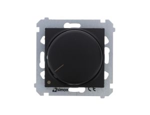 Simon 54 Ściemniacz obrotowy dwubiegunowy do LED ściemnialnych 230V (moduł) 5-215W czarny mat do instalacji 4-przew. DS9L2.01/49