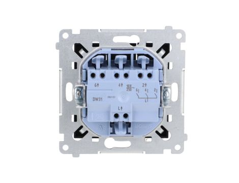 Simon 54 Łącznik potrójny (moduł) 10AX 250V szybkozłącza, czarny mat DW31.01/49