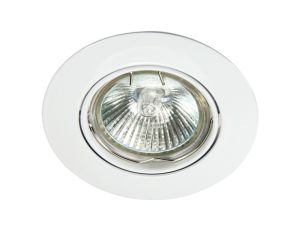 Oczko 50W/12V MR16 IP20 okrągłe ruchome aluminiowe białe DIO DTO2B-W GXPL056