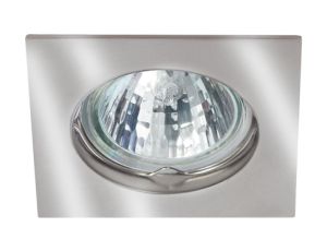 Oczko 50W/12V MR16 IP20 kwadrat stałe aluminiowe satynowy nikiel IZZY DS10-Q-SN GXPL011