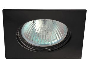 Oczko 50W/12V MR16 IP20 kwadrat stałe aluminiowe matowy czarny IZZY DS10-MB GXPL062