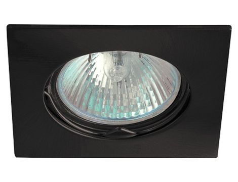 Oczko 50W/12V MR16 IP20 kwadrat stałe aluminiowe matowy czarny IZZY DS10-MB GXPL062
