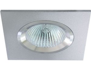 Oczko 50W/12V MR16 IP20 kwadrat stałe aluminiowe IZZY DSL50-AL GXPA002