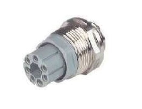 Złącze panelowe do samokonfekcjonowania okrągłe kątowe DIN żeńskie seria NR 7-pinowe N6R AF