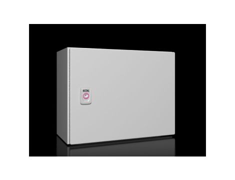 AX Obudowa kompaktowa 380x300x210 mm blacha stalowa z pł. mont. jednodrzwiowa 1 zamek dźwigienkowy 1031.000