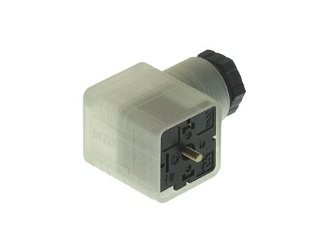 Złącze zaworowe serii GDM żeński 3-pinowe (2+PE) śrubowe M16 warystor dioda LED 24 V AC/DC 8 A GDML 2016 LED 24 VR YE schwarz