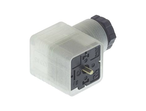 Złącze zaworowe serii GDM żeński 3-pinowe (2+PE) śrubowe M16 dioda LED 24 V AC/DC 10 A GDML 2016 LED 24 HH schwarz