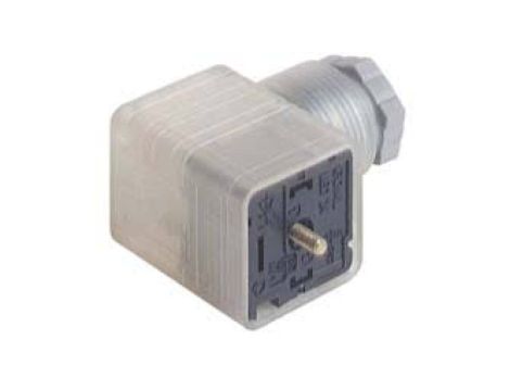 Złącze zaworowe serii GDM żeński 3-pinowe (2+PE) śrudowe PG11 dioda LED 24 V AC/DC 1 A GDML 2011 LED 24 HH grau