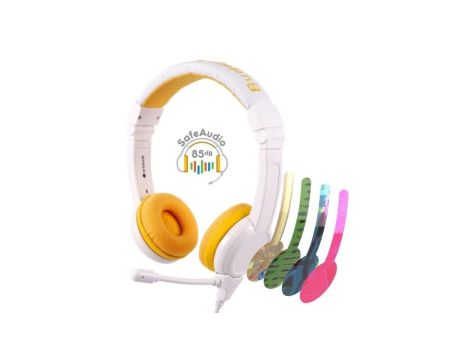 School+ Słuchawki dla Dzieci 3+ 85dB z Mikrofonem Żółte