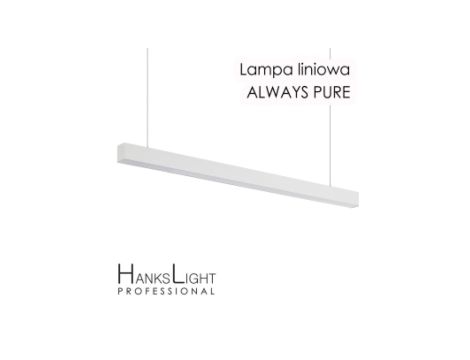 Lampa LED HanksLight,white,liniowa,alu,zwiesz,1200mm,down36W,4000K L4702110 (always pure)