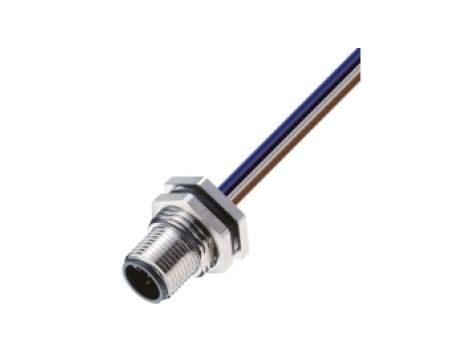 Złącze panelowe M12 żeńskie 8-pinowe dla montażu tylnego RKH 8/0,5 M