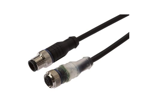 Kabel konfekcjonowany obustronny złącze M12 żeńskie 4-pinowe proste M12 męskie 4-pinowe proste 4x0,34mm 1m PUR IP67 VK100F26