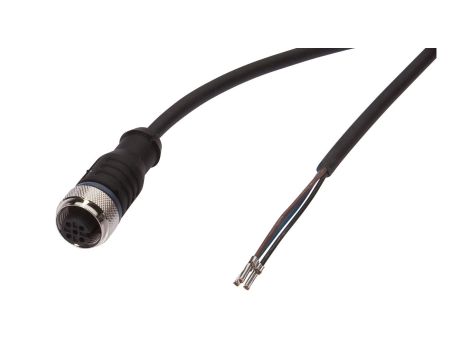 Kabel konfekcjonowany jednostrony złącze M12 żeńskie 3-pinowe proste wolny koniec przewodu 3x0,34mm 2m PUR 250V VK200025