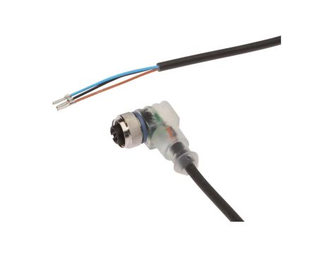 Kabel konfekcjonowany jednostrony złącze M12 żeńskie 3-pin proste wolny koniec przewodu 3x0,34mm 5m PUR IP67 LED VK500221