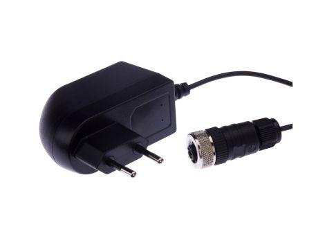 Zasilacz DC wtykowy 34x43x75mm 24W 1A PIN 1/3 100-240V AC złącze M12 4-pinowe napięcie wyjściowe 24V NY000004