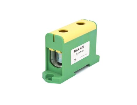 Złączka szynowa gwintowa al/cu 150mm2 zielono-żółta WLZ-35P/150Z