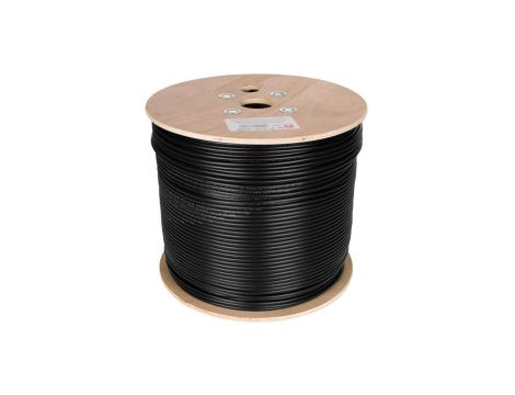 Kabel teleinformatyczny F/UTP kat.5e 350MHz zewnętrzny żelowany Fca PE czarny NEKU /500m/