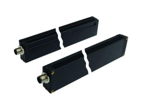 Kurtyna świetlna 100x20x40mm wysokość pola 75 rozdzielczość 4mm Sn: 0,08-0,8m 22-26V DC PNP/NPN złącze M12 4pin/4pin IP65 OY4105