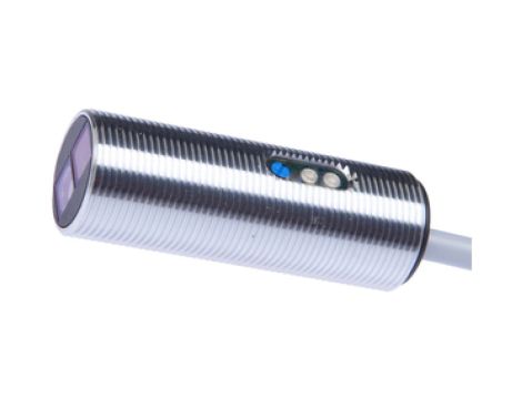 Czujnik optyczny odbiciowy M18x1 dł: 50mm Sn: 10-120mm 10-35V DC PNP NO kabel 2m IP67 OT180106