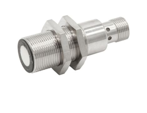 Czujnik ultradźwiękowy odbiciowy M18x1 dł: 56mm Sn: 150-1500mm 18-30V DC PNP/NPN konfigurowalny złącze M12 4pin IP67 UT189523