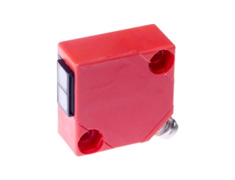 Czujnik optyczny nadajnik z czujnikiem przelotowym 30x30x15mm Sn: 12m 10-35V DC złącze M8 3pin IP65 OS150070