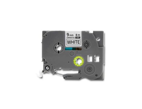Qoltec Taśma do BROTHER TZe-221 9mm x 8m Biała/ Czarny nadruk
