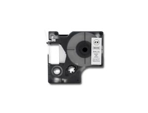 Qoltec Taśma do DYMO D1 43613 6mm x 7m Biała/Czarny nadruk