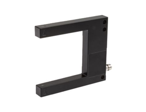 Czujnik laserowy widełkowy 70x10x80mm Sn 50mm 10-30V DC PNP/NPN NC/NO złącze M8 3-pinowe IP67 PG500570