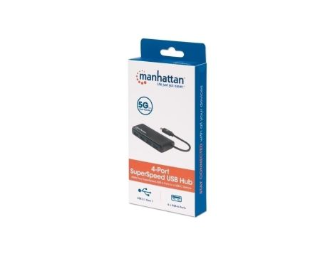Hub USB 3.2 Gen1 4x USB-A na złączu USB-C 5Gbps 164924