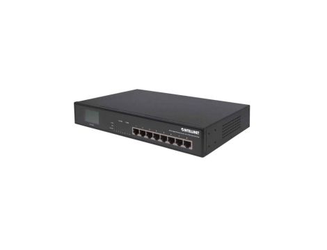 Switch Gigabit 8xRJ45 / 4x PoE, wyświetlacz LCD 561310
