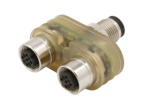 Moduł logiczny OR 20x43x42mm 10-30V DC gniazdo czujnika M12 wtyk kontrolny M12 3P IP67 VL170122