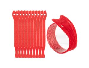 Opaski rzepowe 20x125 BTB Straps czerwone /opakowanie 10szt./