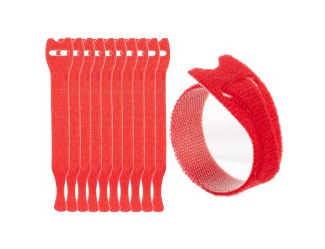 Opaski rzepowe 20x125 BTB Straps czerwone /opakowanie 10szt./