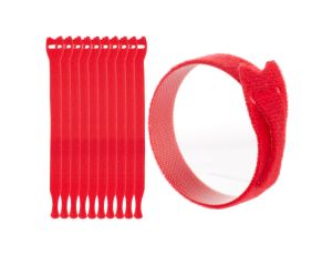 Opaski rzepowe 20x200 BTB Straps czerwone /opakowanie 10szt./