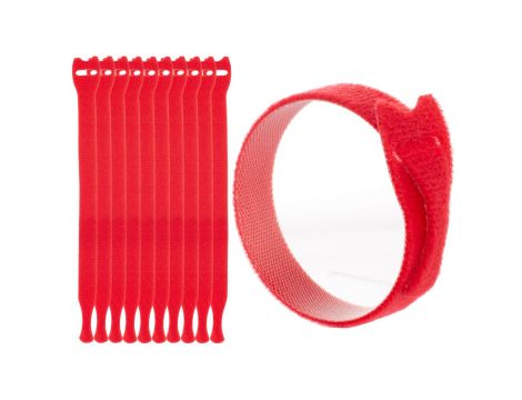 Opaski rzepowe 20x200 BTB Straps czerwone /opakowanie 10szt./