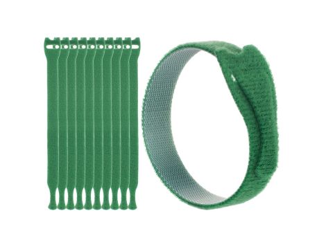 Opaski rzepowe 20x200 BTB Straps zielone /opakowanie 10szt./