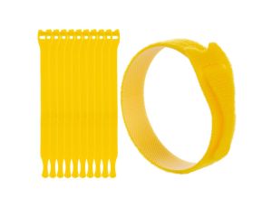 Opaski rzepowe 20x200 BTB Straps żółte /opakowanie 10szt./