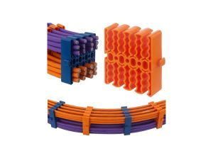 Organizator kabli sieciowych na 24szt. kabli pomarańczowy NEKU