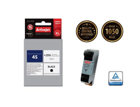 Tusz Activejet AH-45R (zamiennik HP 45 51645A Premium 50 ml czarny)